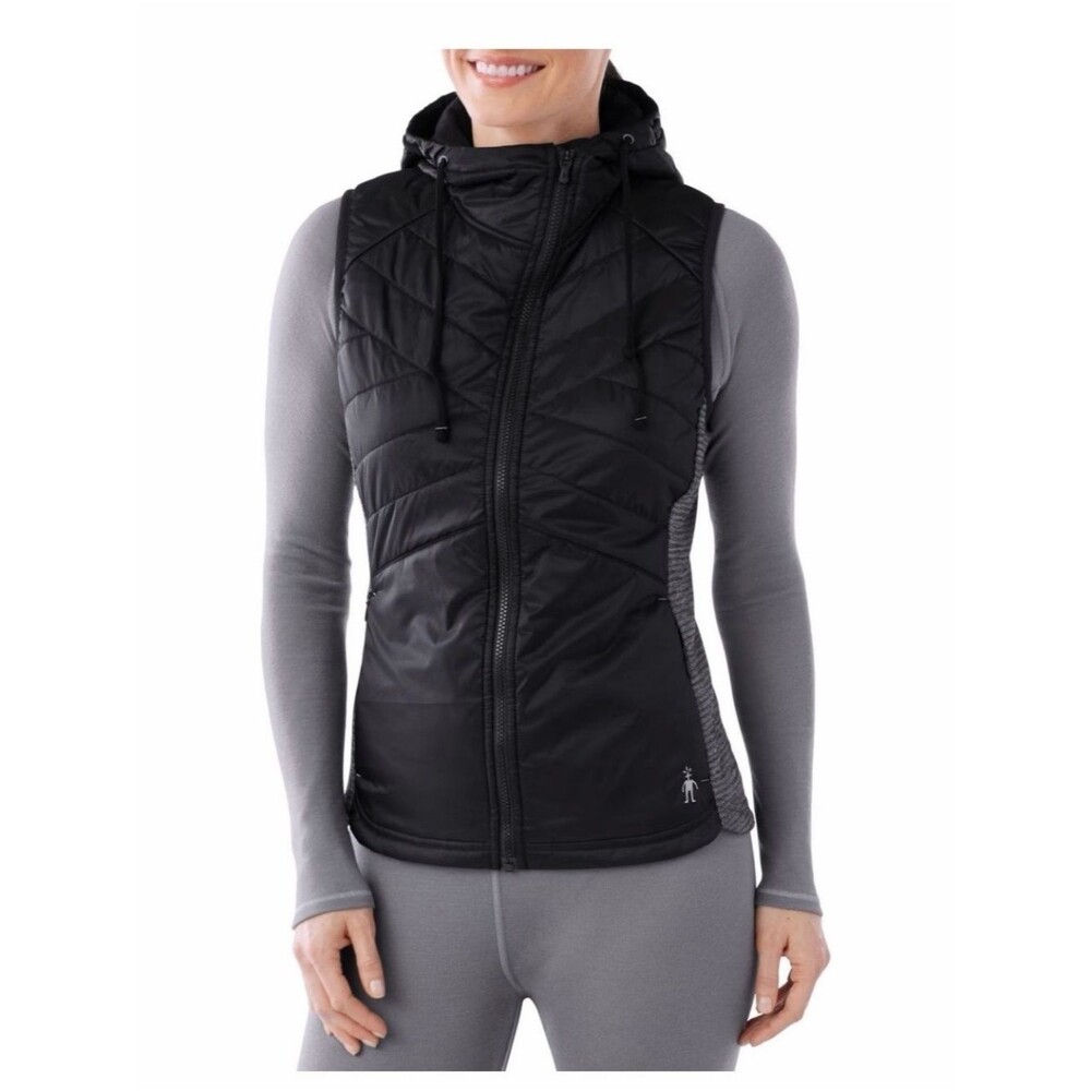 Smartwool Double Propulsion 60 Hooded Vest - Black Sz XS READ